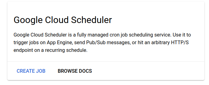 Cloud Scheduler Creation